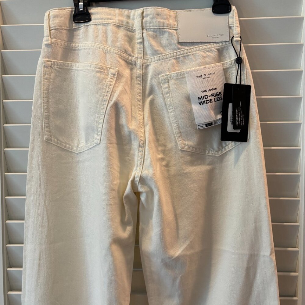 NWT RAG & BONE THE LOGAN FEATHERWEIGHT MID-RISE WIDE LEG~26